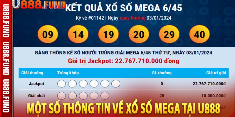 Một Số Thông Tin Về Xổ Số Mega Tại U888