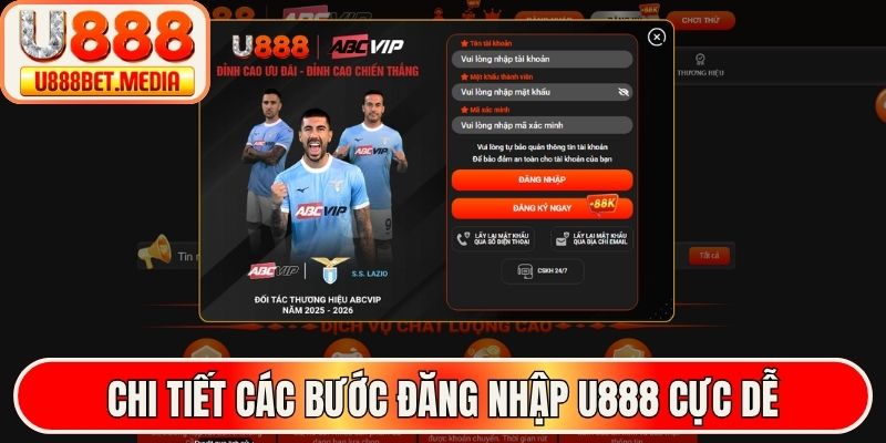 Chi tiết các bước đăng nhập U888 cực dễ
