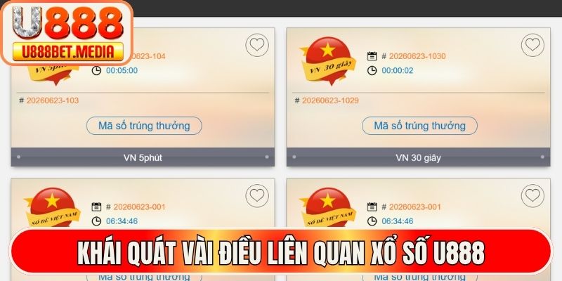 Khái quát vài điều liên quan xổ số U888